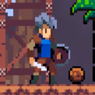 The Blue-Haired Warrior vs. the Red Mushroom Monsters