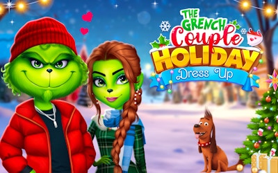 The Grinch Couple Holiday Dress Up game