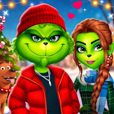 The Grinch Couple Holiday Dress Up By Gamepix