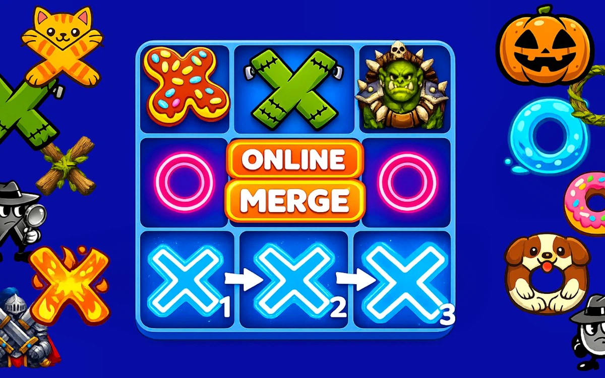 Play Tic Tac Toe Merge — free online Board game