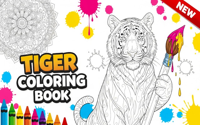 Tiger Cloring Book