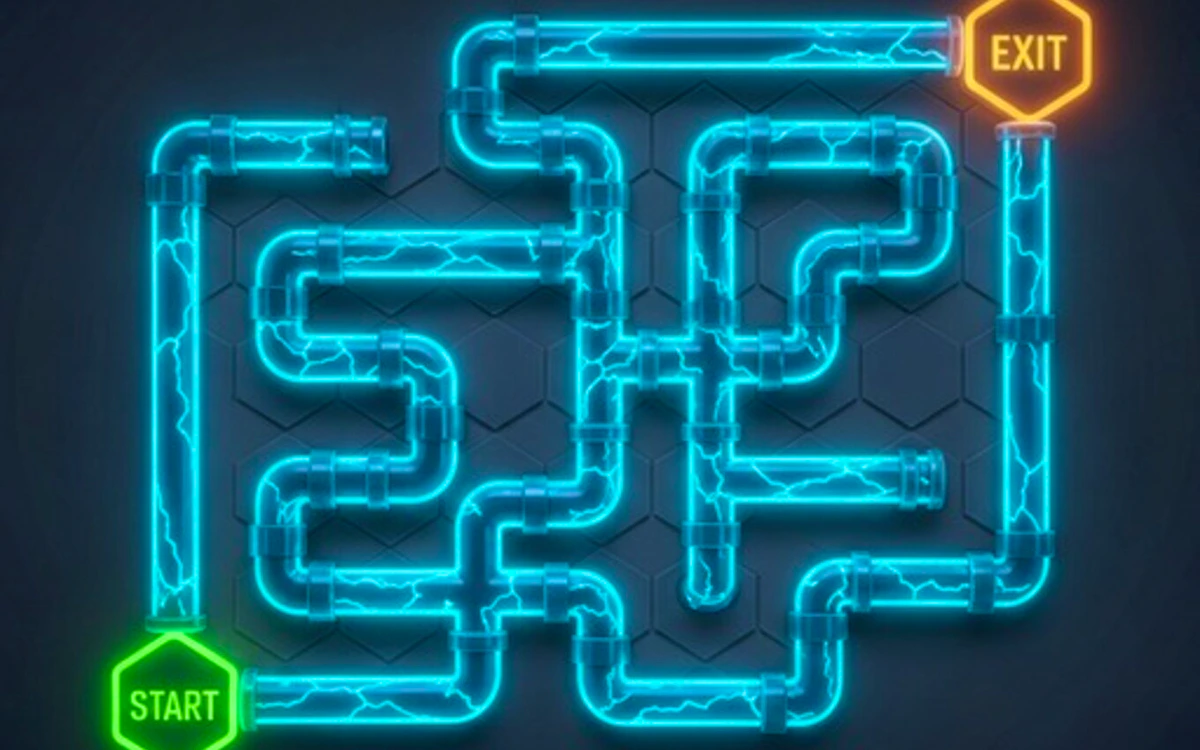 Play Tile Escape - Connect the Pipes — free online Puzzle game