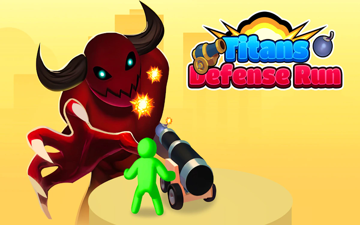 Play Titans Defense Run — free online Battle game