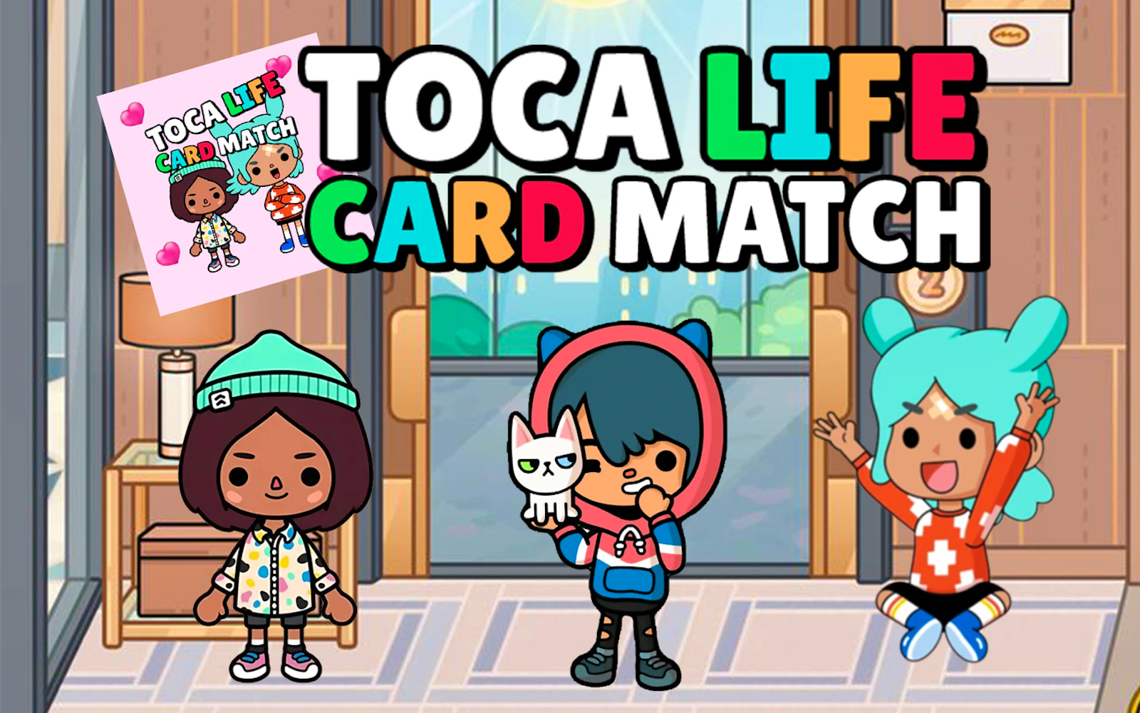Toca Life Memory Card Match — free online thinky game on Glaze Games