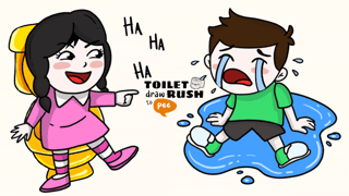 Toilet Rush Draw To Pee game cover