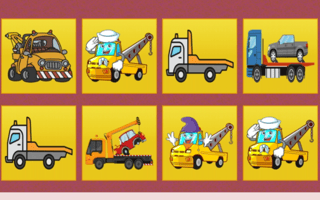 Tow Trucks Memory game cover