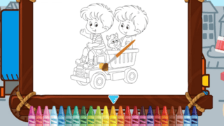 Toy Trucks Coloring game cover