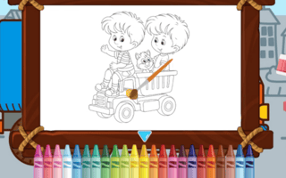 Toy Trucks Coloring game cover