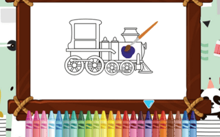 Trains For Kids Coloring game cover