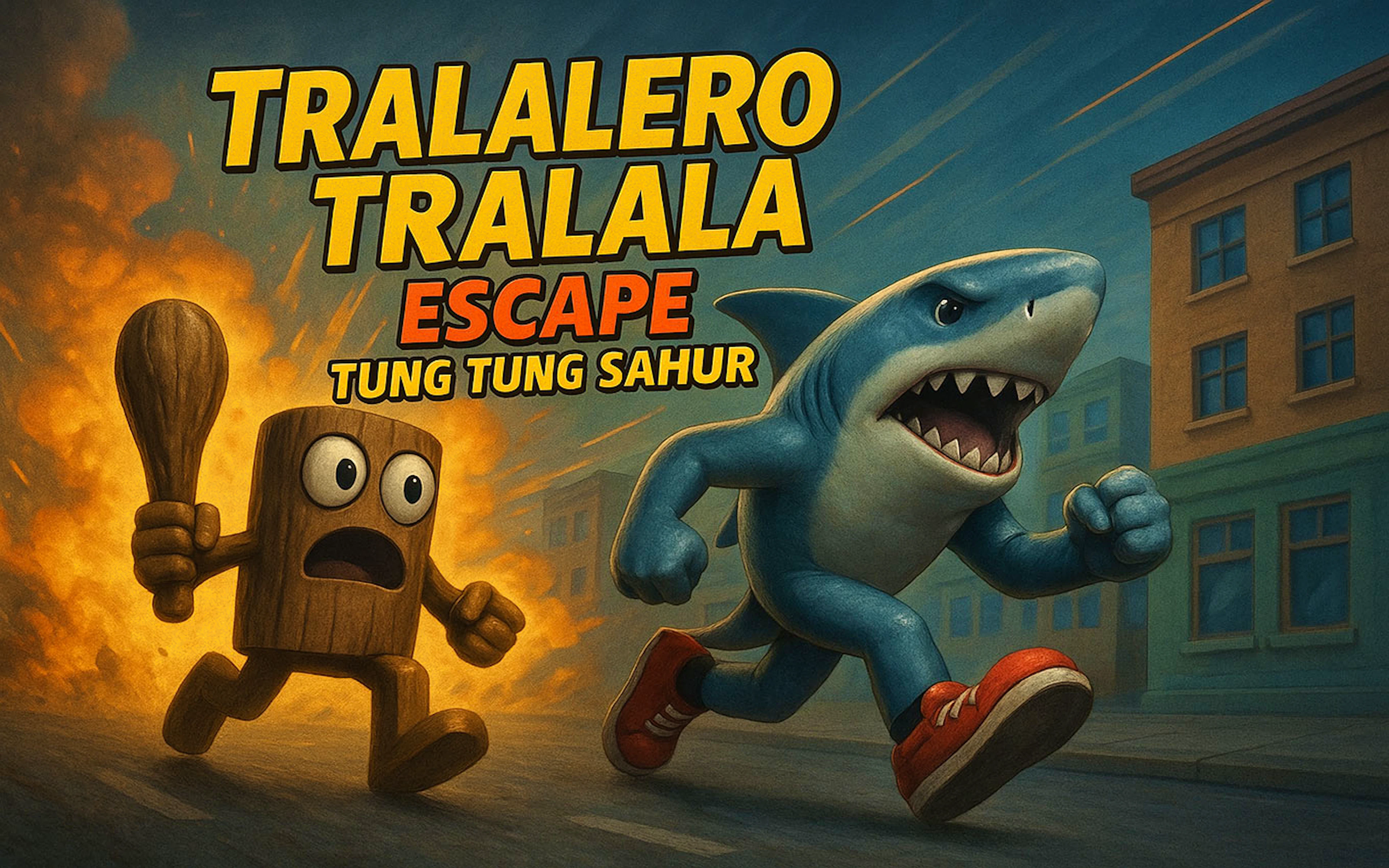 Tralalero Tralala escape Tung Tung Sahur