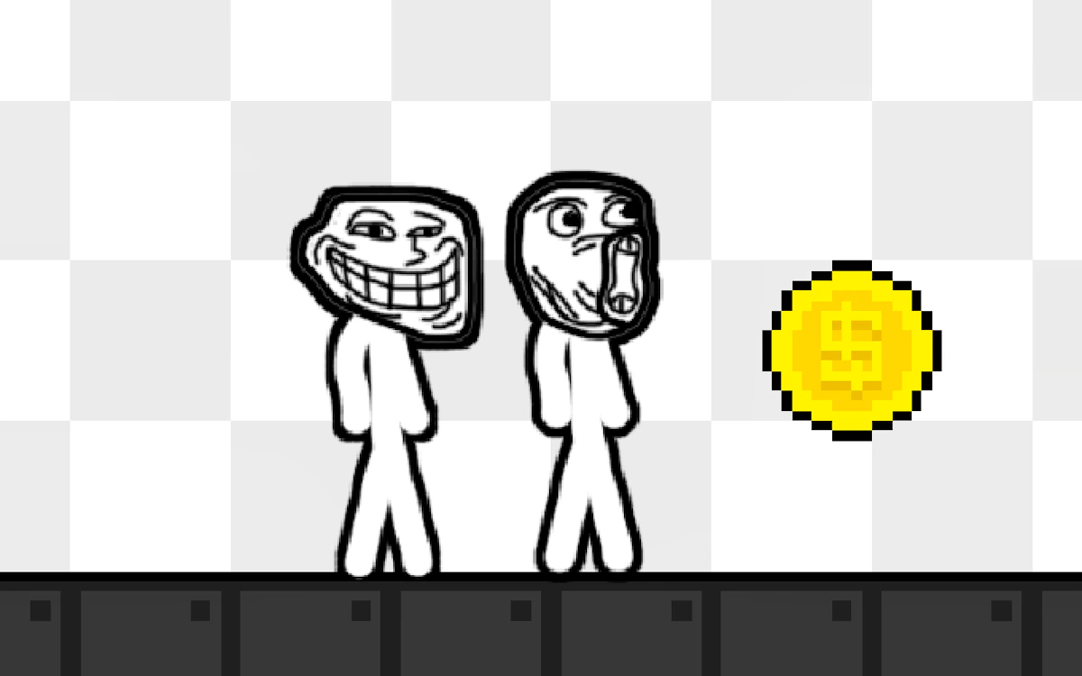 Play Troll Stick Face Escape — free online Two Player game