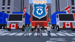 Truck and Police
