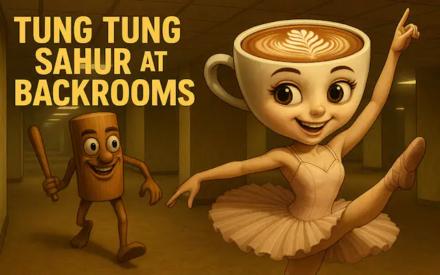 Tung Tung Sahur nos Backrooms