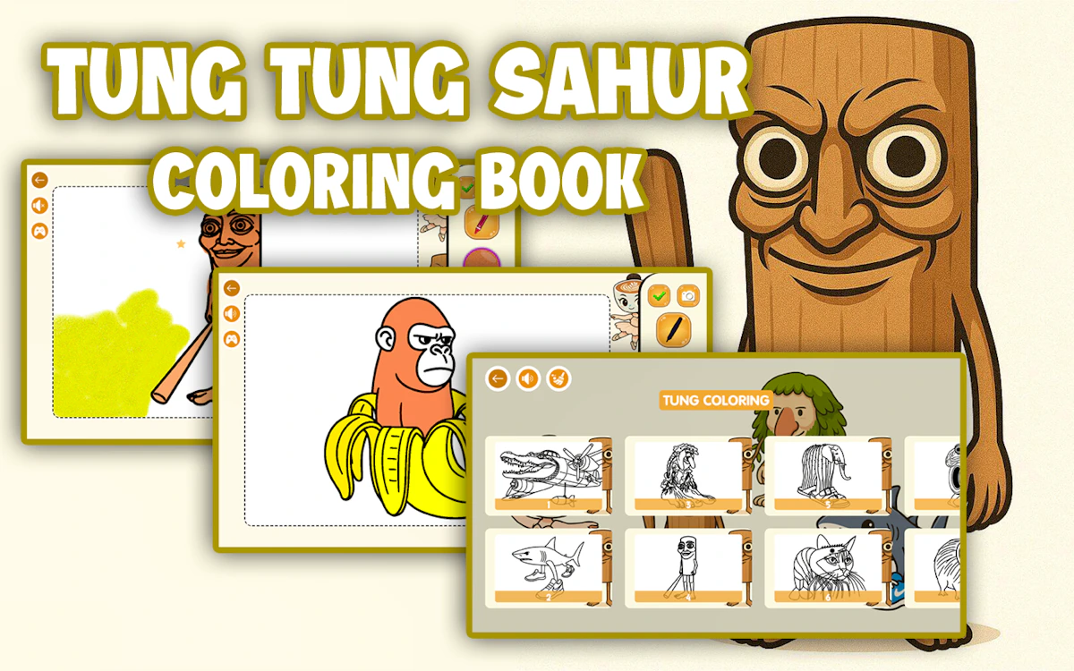 Play Tung Tung Sahur Coloring Book — free online Coloring game