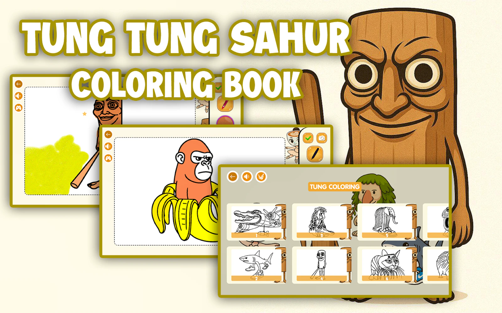 Tung Tung Sahur Coloring Book — free online casual game on Glaze Games