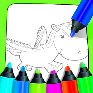 Unicorn Coloring For Kids Thumbnail