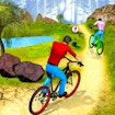Uphill Offroad Bicycle Rider