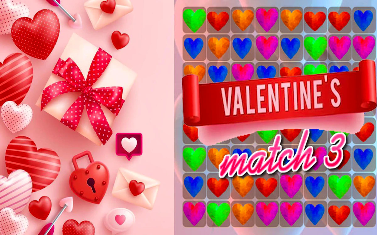 Play Valentine's Match 3 — free online Match 3 game