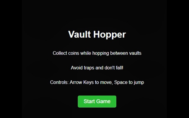 Vault Hopper Collecting Coins Game