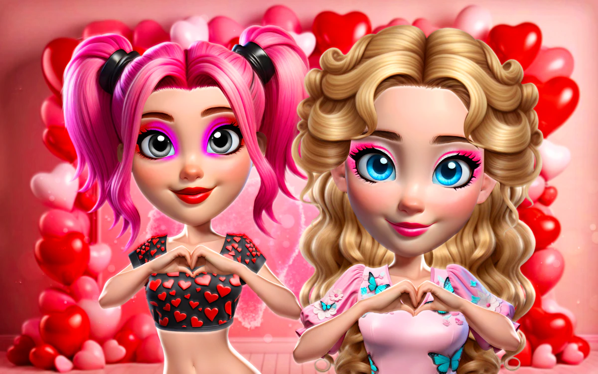 Play Vibrant Hearts Glamour vs Punk — free online Games For Girls game