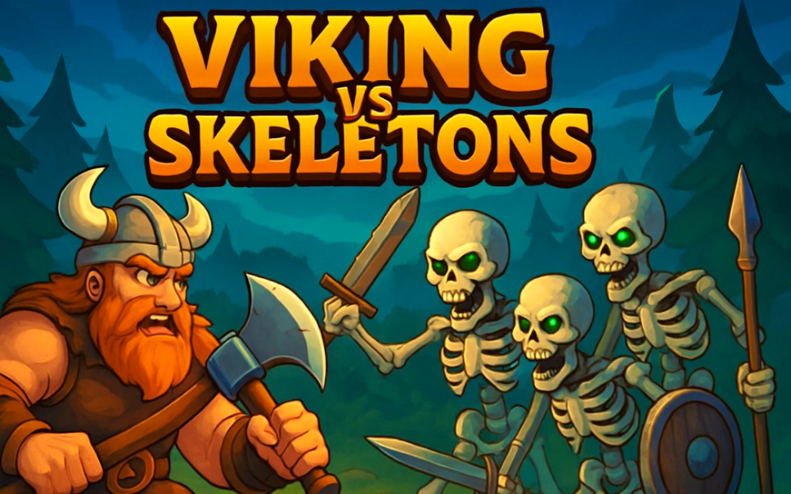 Vikings VS Skeletons — free online arcade game on Glaze Games