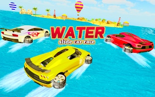 Water Slide Car Race - Water Surfing Stunts