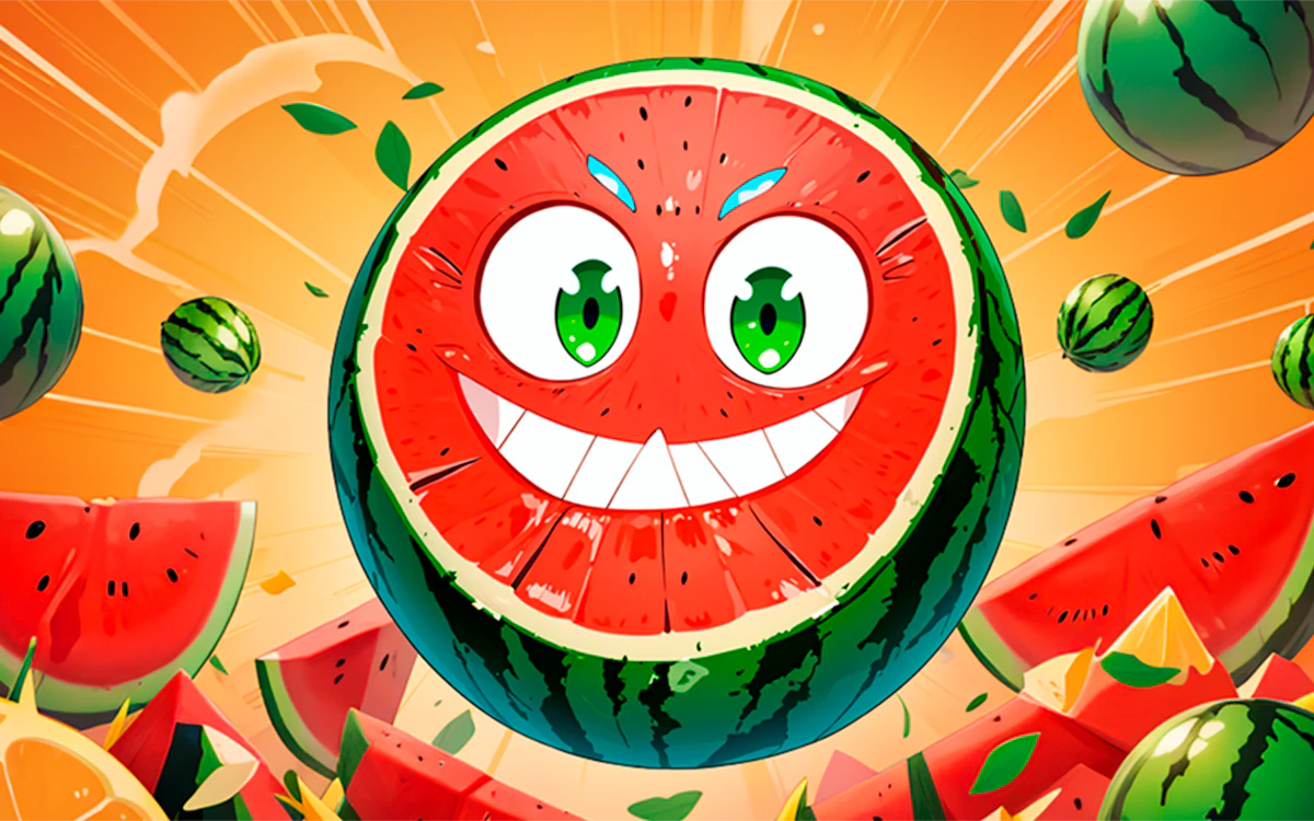 Play Watermelon merge — free online 2048 game