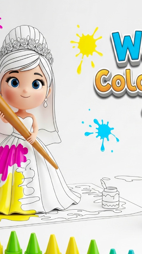 Wedding Coloring Book for Kids