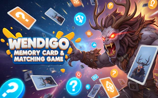 Wendigo Memory Card & Matching Game - Mysterious creature memory challenge