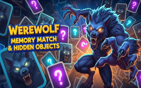 Werewolf Memory Match & Hidden Objects