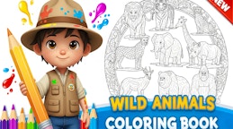 Wild Animals Coloring Book