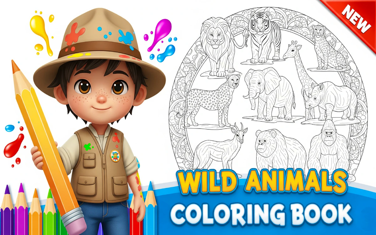Play Wild Animals Coloring Book — free online Coloring game