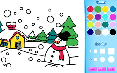 Winter Coloring Book 🕹️ Play Now on GamePix