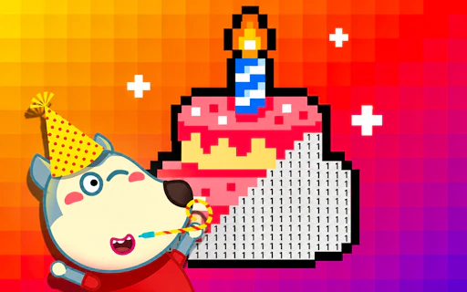 Wolfoo Birthday Pixel Art