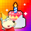 Wolfoo Birthday Pixel Art