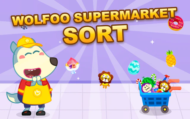 Wolfoo Supermarket Sort game cover