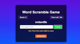 Word Scramble Game Challenge