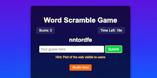 Word Scramble Game Challenge thumbnail