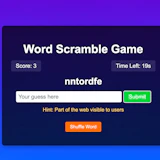 Word Scramble Game Challenge
