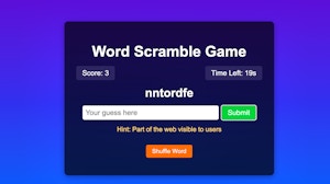 Image for Word Scramble Game Challenge