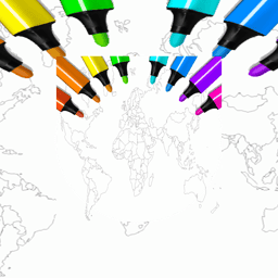 Juega gratis a World Map Coloring For Kids
