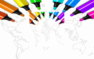 Juega gratis a World Map Coloring For Kids