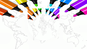 Image for World Map Coloring For Kids