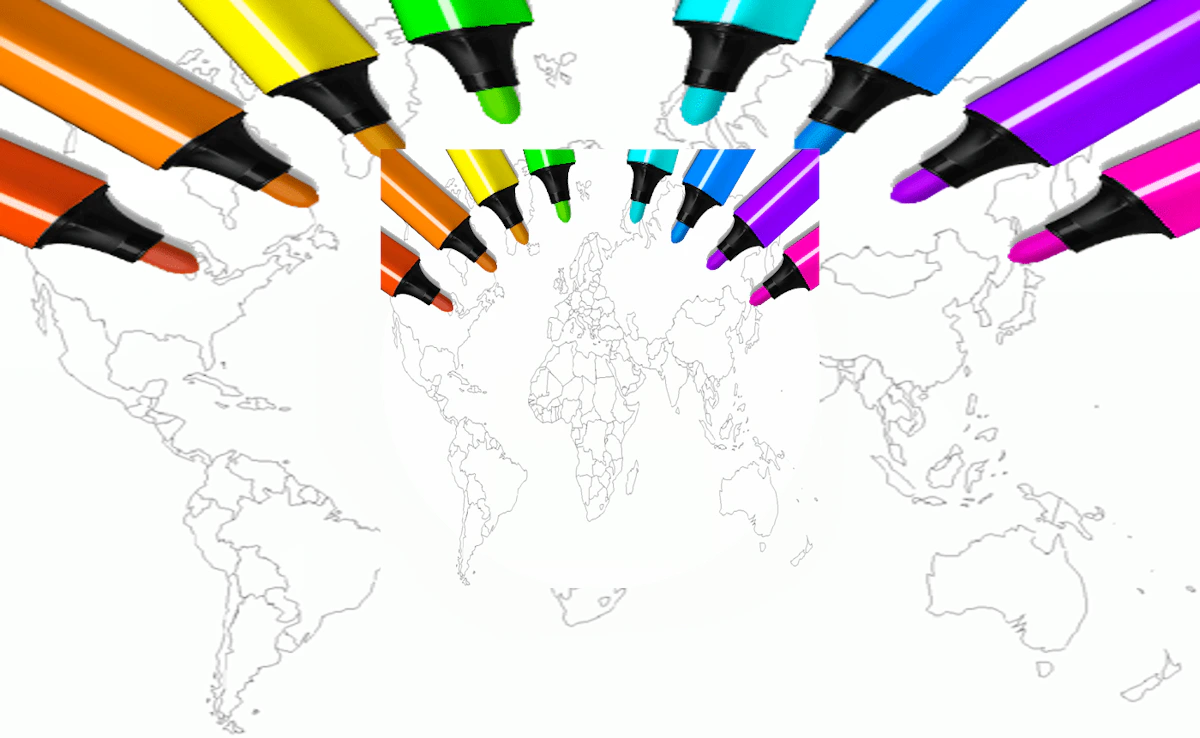Play World Map Coloring For Kids — free online Kids game