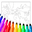 World Map Coloring For Kids icon
