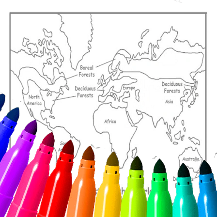 World Map Coloring For Kids game thumbnail