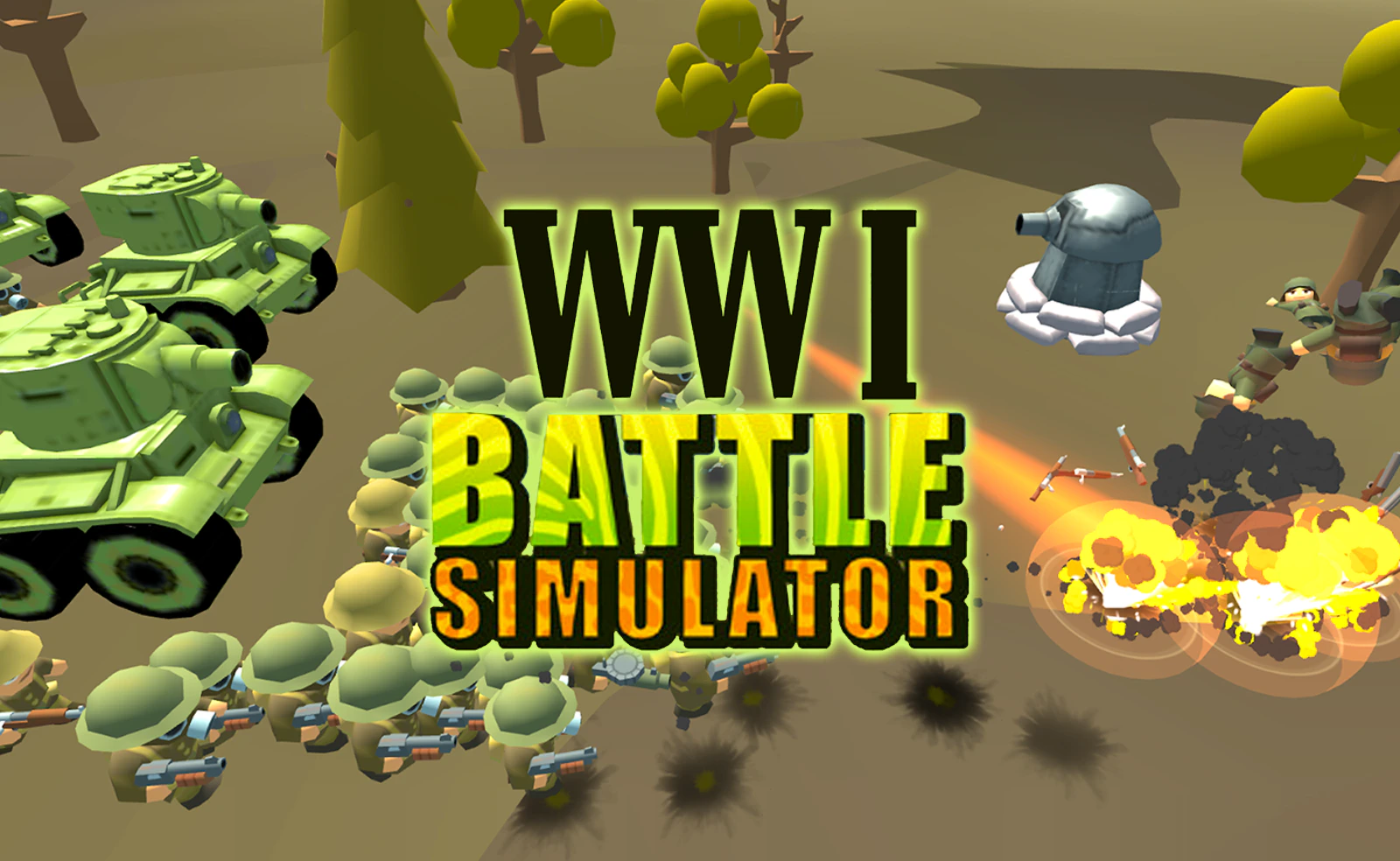 WW1 Battle Simulator — free online strategy game on Glaze Games