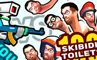 You Vs 100 Skibidi Toilets game cover