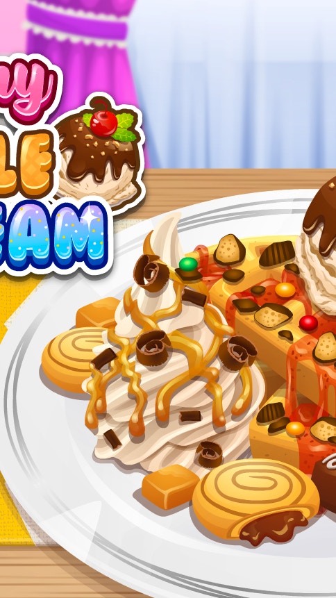 Yummy Waffle Ice Cream