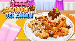 Yummy Waffle Ice Cream